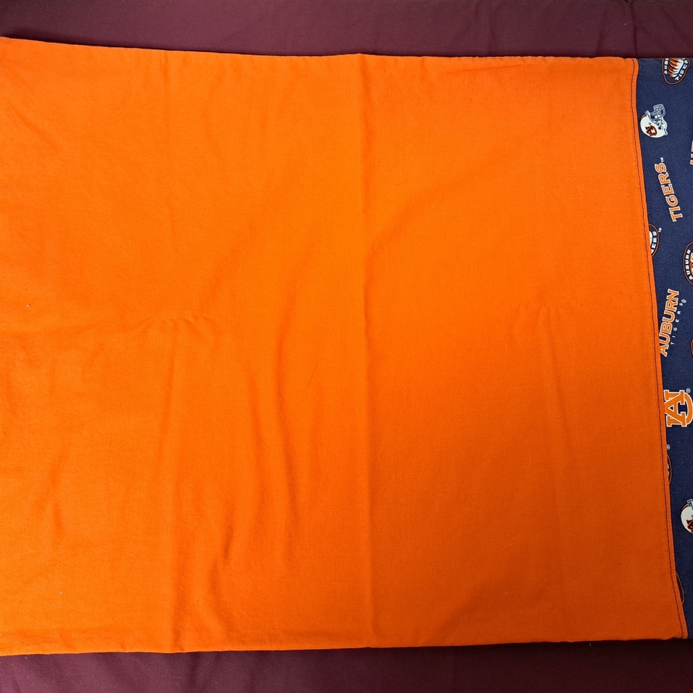 2 pc. Auburn Tigers Standard Size Homemade pillowcases.